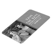 Flexible Grey Binary Code Photo Enregistrer la date Magnet (Côté Gauche)