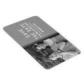 Flexible Grey Binary Code Photo Enregistrer la date Magnet (Côté Droit)