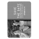 Flexible Grey Binary Code Photo Enregistrer la date Magnet (Vertical)