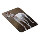 Flexible Greyhound Gus Dog Art Magnet (Côté Droit)