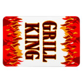 Flexible Grill King Red Flames Frigo Magnet (Horizontal)