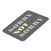 Flexible Gris Jaune Désolé Pas Désolé Flexi Magnet (Côté Gauche)