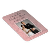 Flexible Grunge rose Enregistrer la date Premium Magnet (Côté Droit)