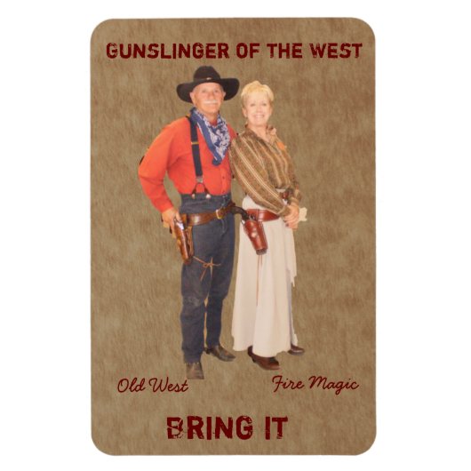 Flexible Gunslinger Couple Magnet (Vertical)
