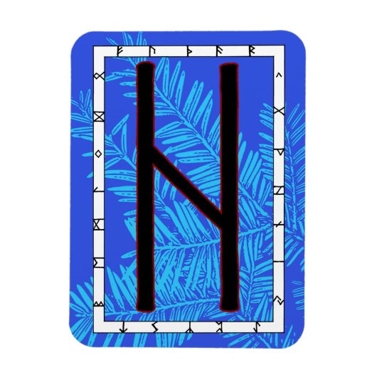 Flexible Hagalaz Viking Rune Magnet - Transformation! (Vertical)