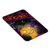 Flexible Halloween Citrouille Black sorcier Magnet de chat (Côté Droit)