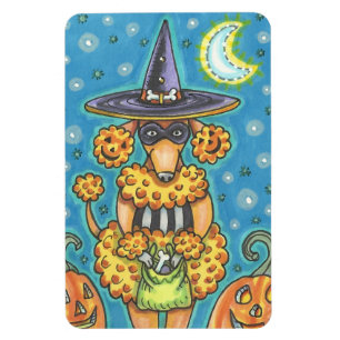 FLEXIBLE HALLOWEWEEN CITROUILLE POODLE, CHIEN MAGNET