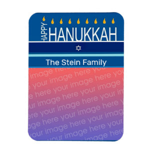 Flexible Hannukah menorah photo Magnet