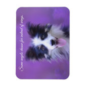 Flexible Happy Border Collie Dog, Angel with For Magnet (Vertical)
