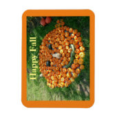 Flexible Happy Fall Citrouille Face Magnet (Vertical)