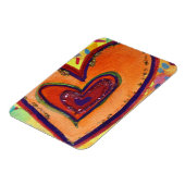 Flexible Happy Love Hearts Art Inspirational Fridge Magnet (Côté Gauche)