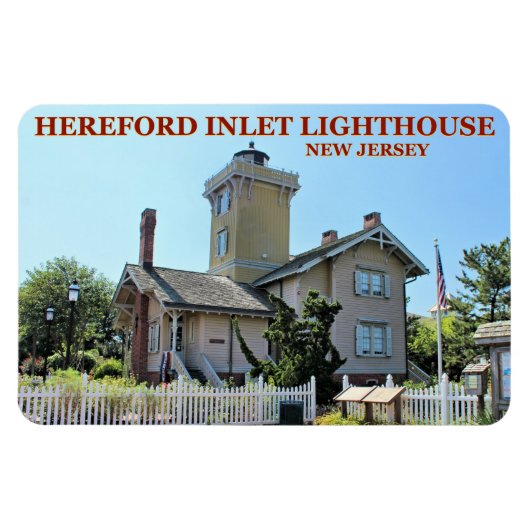 Flexible Hereford Inlet Lighthouse, New Jersey Flexi Magnet (Horizontal)