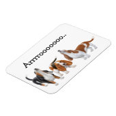 Flexible Howling Basset Hounds Premium Magnet (Côté Gauche)