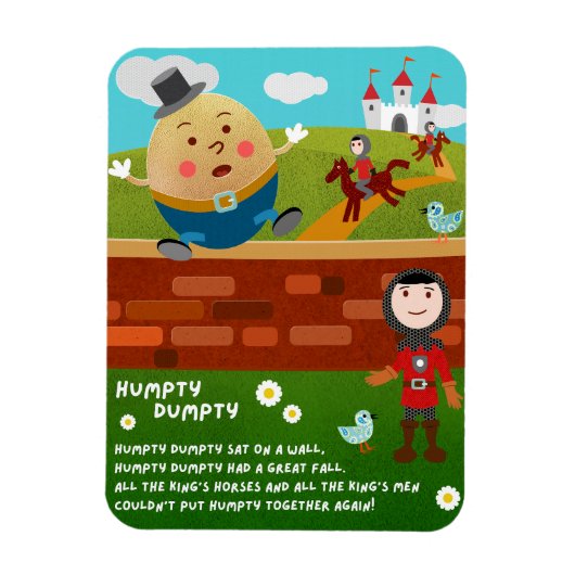 Flexible Humpty Dumpty Nursery Rhyme Magnet (Vertical)