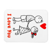 Flexible I Lote Magnet - mignon Couple (Horizontal)