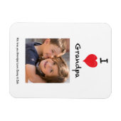 Flexible I Love Grand-Père Photo Magnet Keepsaké (Horizontal)