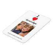 Flexible I Love Grand-Père Photo Magnet Keepsaké (Côté Gauche)