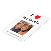 Flexible I Love My Uncle Photo Magnet Keepsaké (Côté Gauche)
