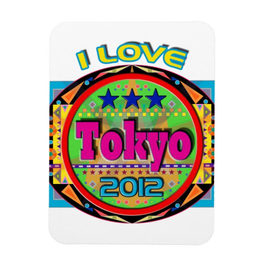 Flexible I LOVE Tokyo Emblem #1 2012 Magnet (Vertical)