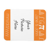 Flexible Il s'ajoute dans Orange Save-the-Date Magnet (Horizontal)