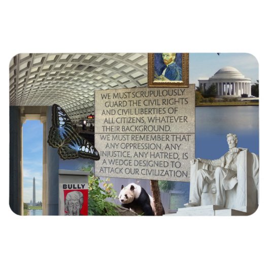 Flexible Images de Washington DC collationnées Magnet photo (Horizontal)