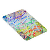 Flexible Inspiration Chakra Rainbow Words Art Magnet (Côté Droit)