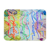 Flexible Inspiration Chakra Rainbow Words Art Magnet (Horizontal)