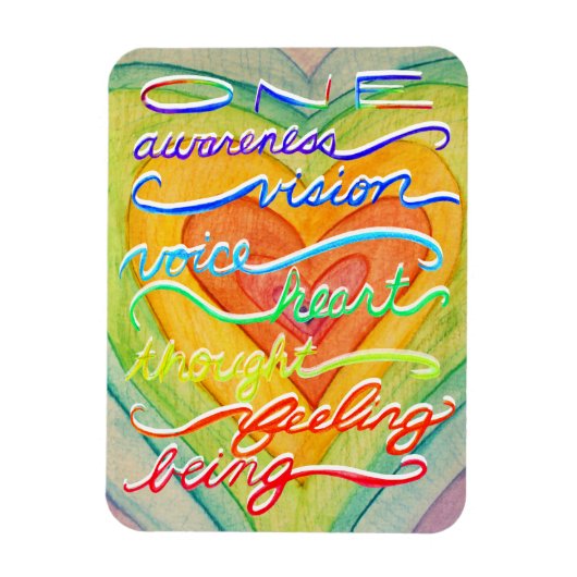 Flexible Inspiration Chakra Rainbow Words Art Magnet (Vertical)