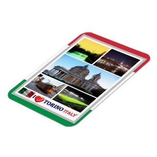 Flexible Italie - Piémont - Torino - I Love - Magnet