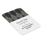 Flexible Jacquard gris Enregistrer la date Flexi Magnet (Côté Droit)