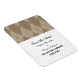 Flexible Jacquard Mocha Enregistrer la date Flexi Magnet (Côté Droit)