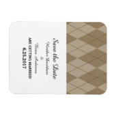 Flexible Jacquard Mocha Enregistrer la date Flexi Magnet (Horizontal)