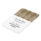 Flexible Jacquard Mocha Enregistrer la date Flexi Magnet (Côté Gauche)