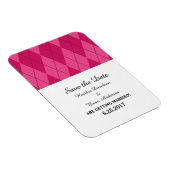 Flexible Jacquard rose Enregistrer la date Flexi Magnet (Côté Droit)