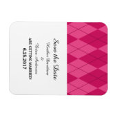 Flexible Jacquard rose Enregistrer la date Flexi Magnet (Horizontal)