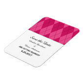 Flexible Jacquard rose Enregistrer la date Flexi Magnet (Côté Gauche)