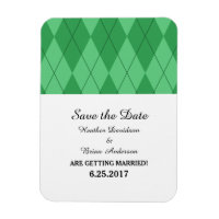 Jacquard vert Enregistrer la date Flexi Magnet