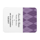 Flexible Jacquard violet Enregistrer la date Flexi Magnet (Horizontal)