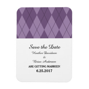 Flexible Jacquard violet Enregistrer la date Flexi Magnet