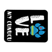 Flexible J'AIME MON CUNUCU (lettres blanches) - Magnet (Horizontal)