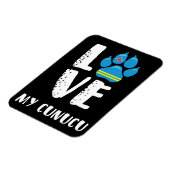 Flexible J'AIME MON CUNUCU (lettres blanches) - Magnet (Côté Gauche)