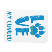 Flexible J'AIME MON CUNUCU (lettres bleues) - Magnet (Horizontal)