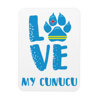 Flexible J'AIME MON CUNUCU (lettres bleues) - Magnet