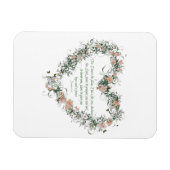 Flexible Jeremiah 29:11 Magnet de coeur floral (Horizontal)