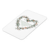 Flexible Jeremiah 29:11 Magnet de coeur floral (Côté Gauche)