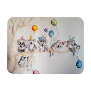 Flexible Joli koala koalas Animal Aquarelle Art Magnet