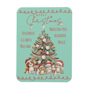 Flexible Jolis animaux en aquarelle Magnet de Noël pour la 