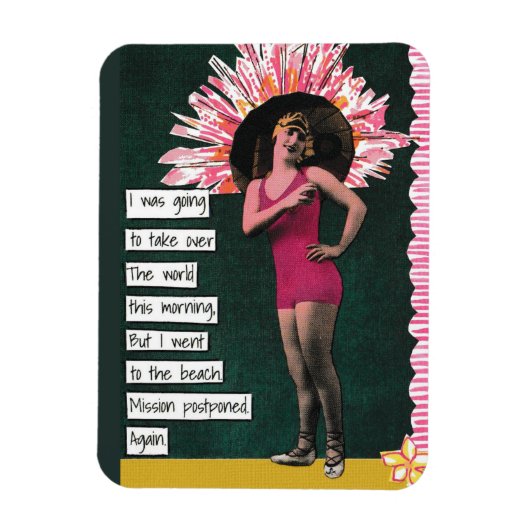 Flexible Jour de la plage de Magnet Vacances Snarky (Vertical)