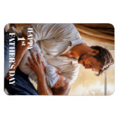 Flexible Joyeuse première Fête des pères photo Flexi Magnet (Horizontal)