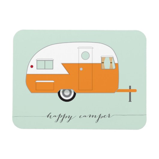 Flexible Joyeux Camper Magnet Orange (Horizontal)
